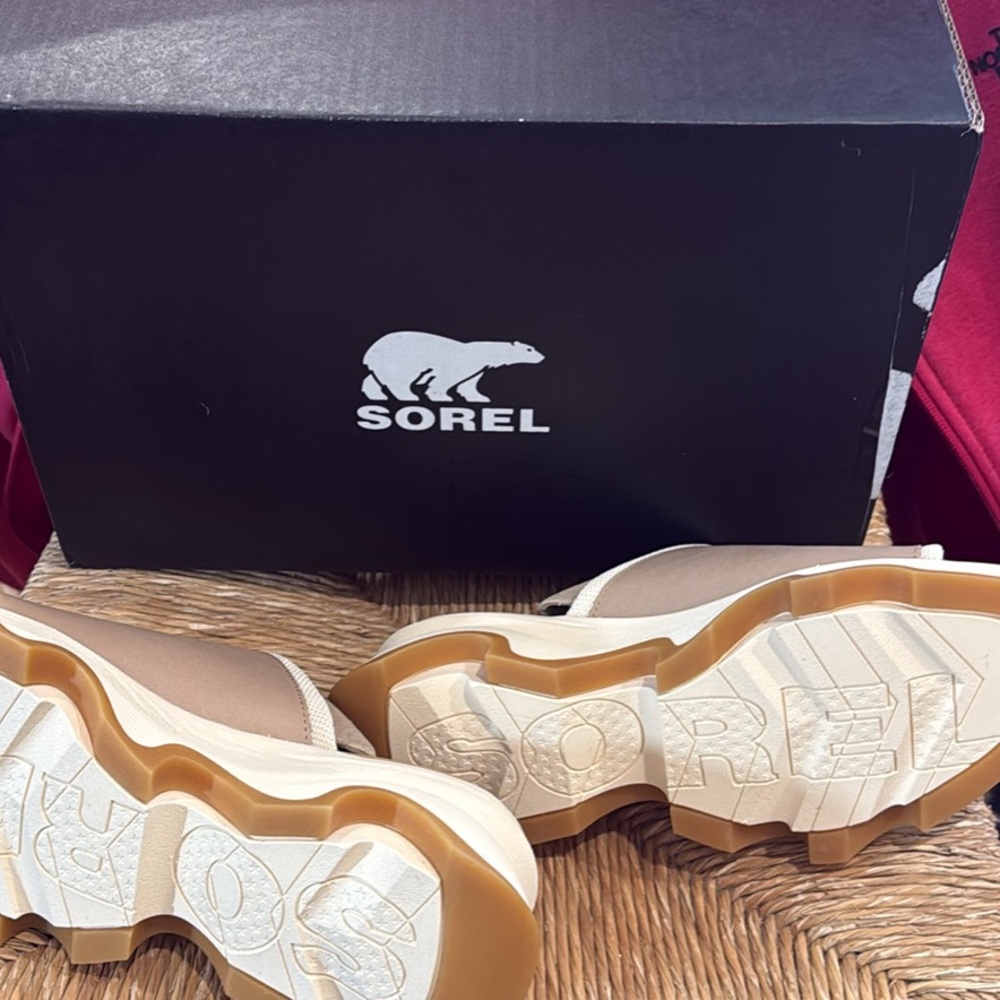 Sorel Beige Honey White Slide Sandals - Picture 3 of 6
